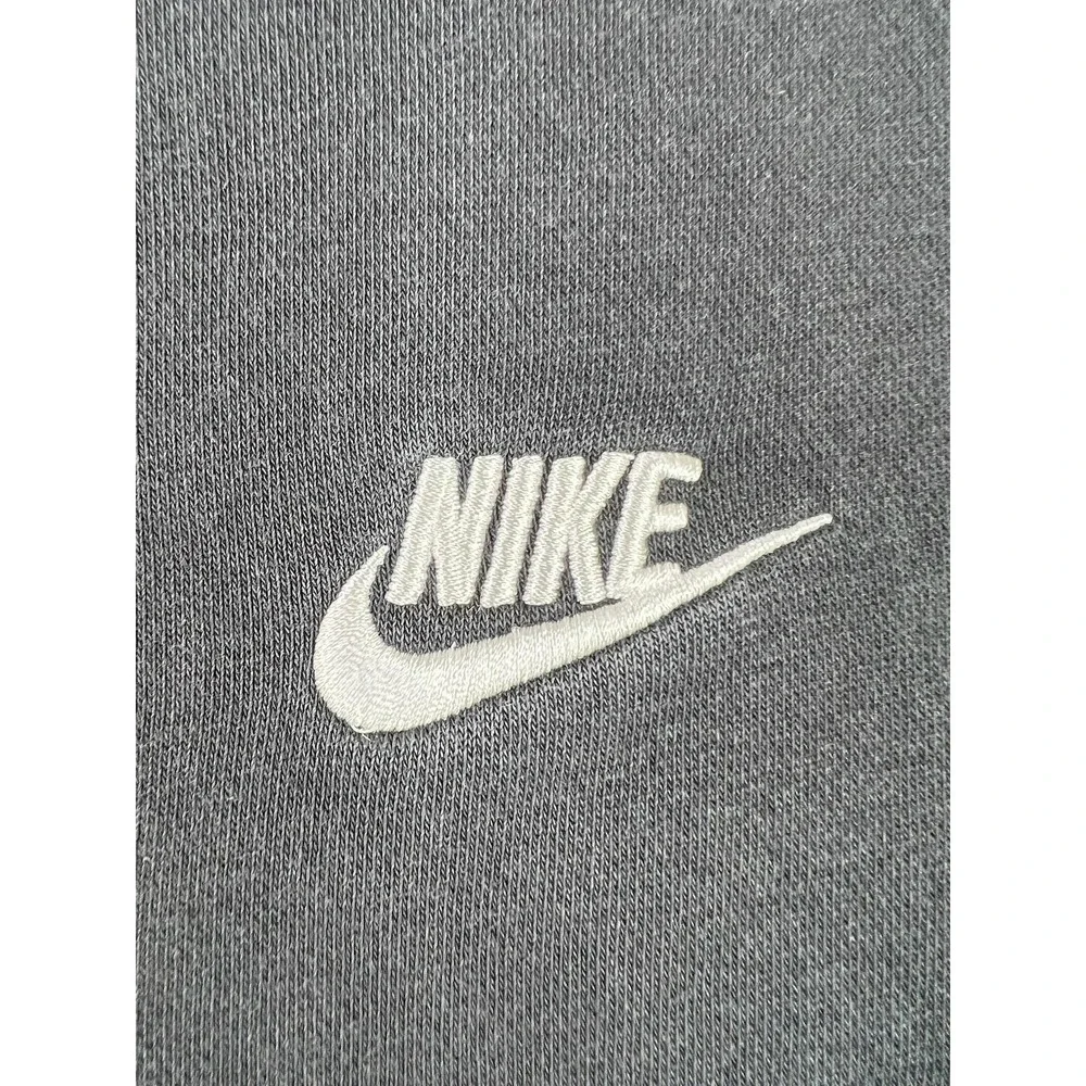 Nike Mens Club Fleece Full Zip Hoodie Black Swoosh Sweatshirt BV2455-010 L